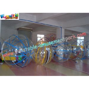 Cheap OEM 0.8mm thick PVC Yellow, Blue Inflatable Zorb Ball with Logo for Lake, Seaside for sale