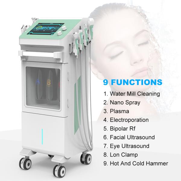 9 In 1 Hydro Dermabrasion Machine Aqua Peeling Radio Frequency Skin Tightening