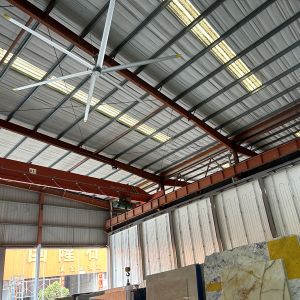 24FT PMSM Brushless Motor HVLS Industrial Ceiling Fan for Basketball Courts