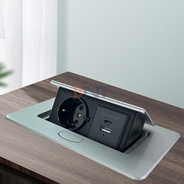Embedded Desktop Power Socket pop up outlets USB A+C Power Charging Plug