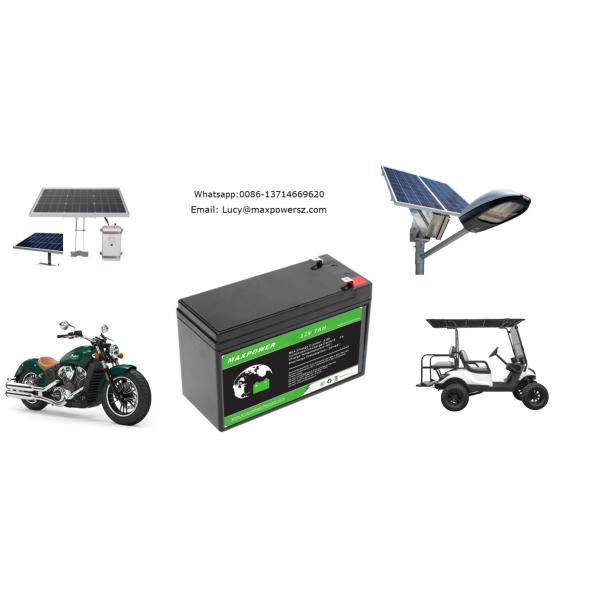 89.6wh IP55 12V 7Ah 7.2Ah Lithium LiFePo4 Battery For Solar Light
