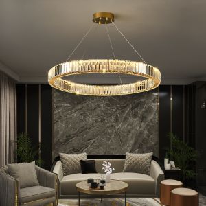 Dia120cm Geometric Round Modern Ring Pendant Light AC85V To 265V