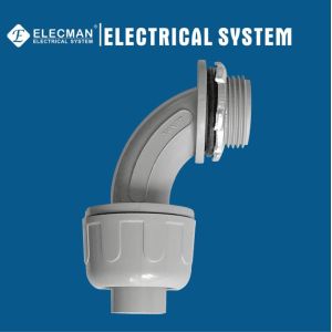 90 Degree Flexible Conduit Fittings Nylon Liquid Tight Connector 3/8" to 2"