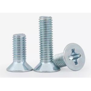 M4 M16 Carbon steel Slotted Flat & CSK Head Machine Screw Class4.8 grade 8.8