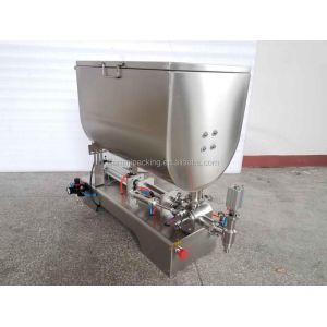 One Nozzle Big Valve Mixed Bean Sauce Filling Machine/ Piston Sauce Filler U