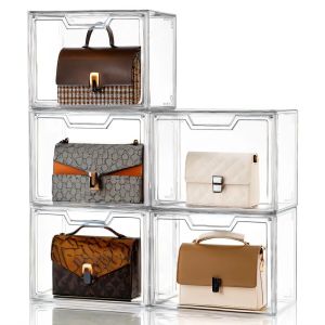 Cheap Rectangular Clear Acrylic Purse Display Box , Acrylic Cosmetic Storage box for sale