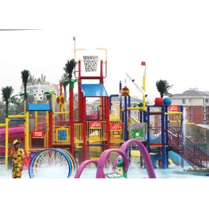 Fiberglass Aquatic Play Equipment Customized Water House For Family Fun