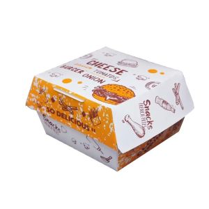 Custom Different Shape Hamburger Paper Packaging Box Made from Recycled