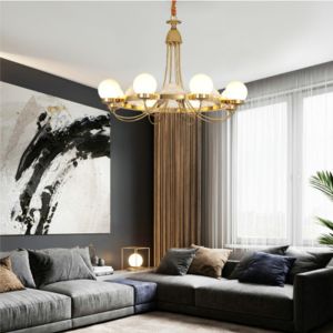 Iron Gold Milk White Glass Modern Hanging Pendant Lights G9 Light source