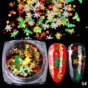 Polyester Glitter Christmas Glitter With Chunky Mixed Snow Tree Shaped Christmas