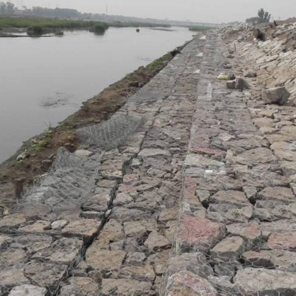 0.3m Width Galvanised Woven Gabion Baskets