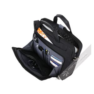 Rolling Wheeled Black Nylon Carry Bag for Laptop, with Bubble Inside for