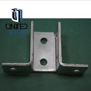 China Silver Finish Strut Channel Accessories With Solar System Installation Base Fittings on sale