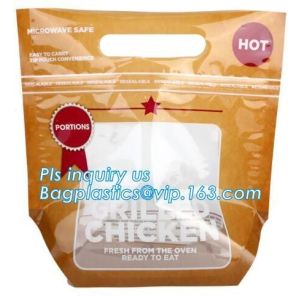 Plastic Zip lockkk bag for chicken packing/microwaveable chicken bags/anti-fog