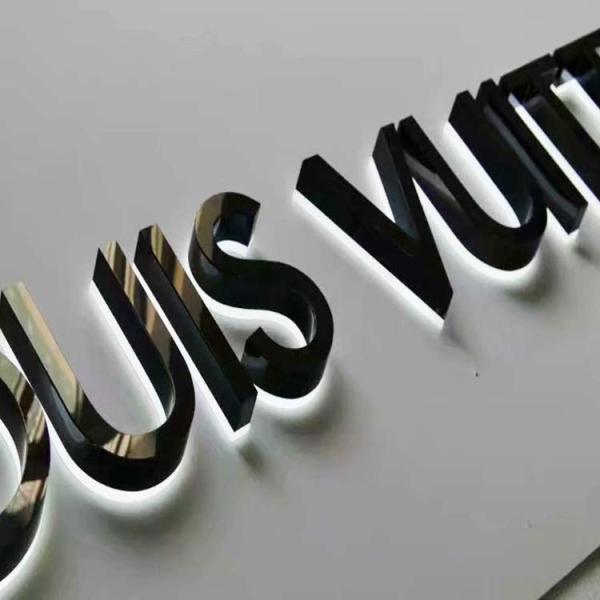 Quality Metal Reverse Lit Channel Letter Signs Giant Light Up Letter OEM ODM wholesale