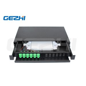 LCUPC SCUPC 1U ODF Optical Distribution Frame Slide Withdrawable 24 Cores Fiber