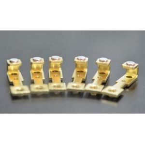 Custom Metal Stamping Parts / Electrical Parts With Silver Contact Points