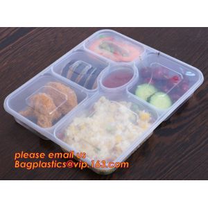 Restaurant Take Away Bento Boxes, Division Food Prep Disposable, Portion