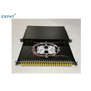 19" 1U Slidable ODF Optical Distribution Frame 24 ST SM Connector
