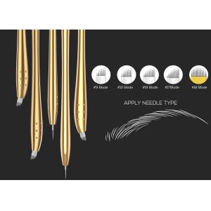 Cheap Golden Luxury Disposable Manual Pen For Microstroking Eyebrows Blister Packing for sale