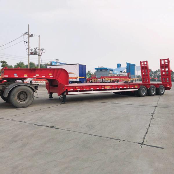 Quality I Shaped Beam 3 Axle CIMC 40 Ft Low Bed Trailer wholesale