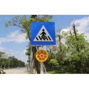 Yellow Red Solar Flashing Warning Lights Traffic Safety Sunflower Led Light