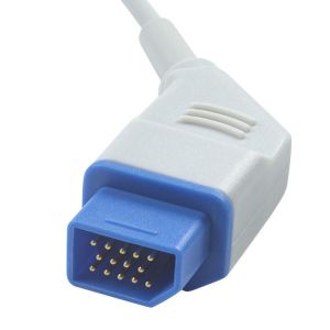 Jl-900p Spo2 Adapter Cable 14 Pin 2.4m Tpu Jacket Compatible For Nihon Kohden
