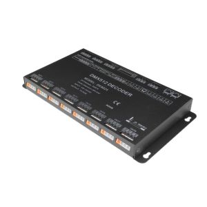 Black Constant Current 24 Channel LED DMX Controller CC 350mA 700mA