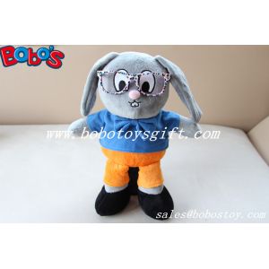 Stuffed Rabbit Toy Customized Made Mr Rabbit Toy With Glass