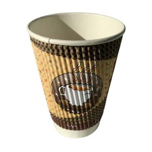 Cheap Eco Friendly Custom Paper Coffee Cups 16 Oz Triple Wall Water Based for sale