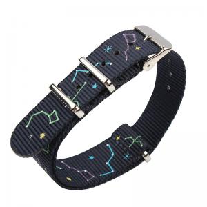 Cheap 24mm Nylon Strap Watch Bands Fashion Print With buckle for sale