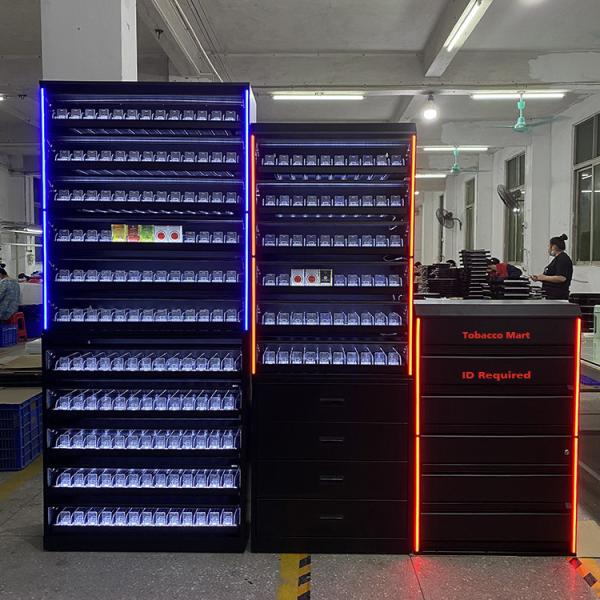 Satom Customized Metal Cigarette Tobacco Display Cabinet Stand With Door For