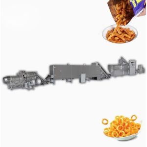 Cheap English Version SUS304 Snack Extruder Machine Continuou Automatic for sale