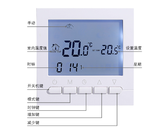 Touch Smart Floor Heating Thermostat 10A Room Heating Thermostat High End