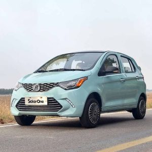 China High Speed RHD LHD Electric Solar Car Solar 1 Assembly Plant  4 Seats 5 Doors on sale