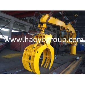 Professional supplier Stationary hydraulic Knuckle Boom Crane with clamshell