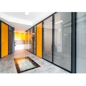 Cheap Sound Proof Double Glass Partition Wall System 12mm+12mm Hollow Space for sale