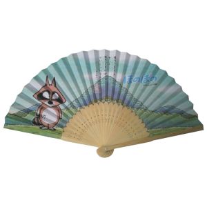 Bamboo Wooden Paper Customized Hand Fans Handmade