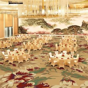 Floral Printed Nylon Commercial Carpet Shaggy Pattern Antibacterial Feature