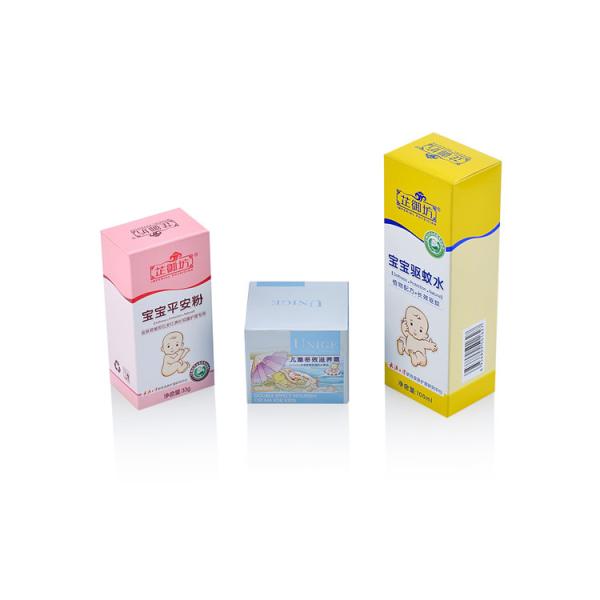 Babycare Cosmetic Packaging Boxes Gloss Lamination Tuck Top Gift Box