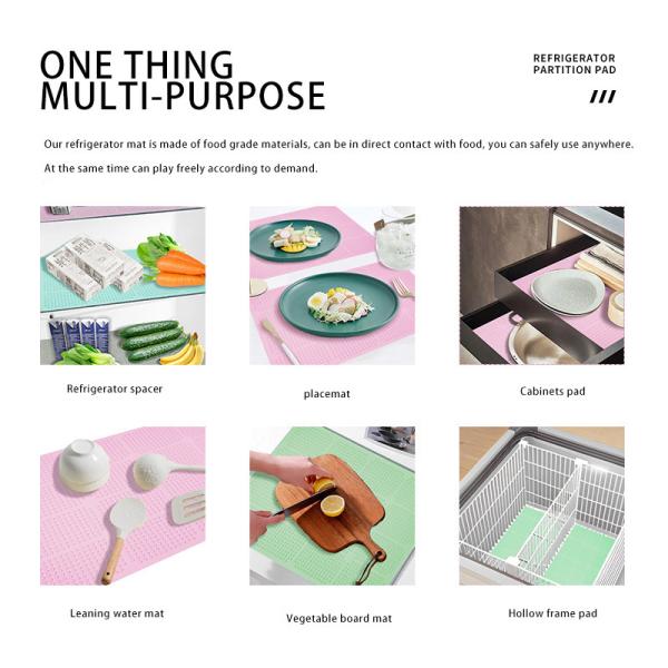 Reusable Silicone Refrigerator Liners Washable, Non-Slip Fridge Shelf Mats For Kitchen Organization, Waterproof & Oilproof Shelf Protectors For