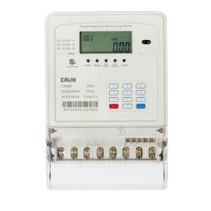 Three Phase Prepaid Electricity Meters , Plc Rf Commercial Electric Meter