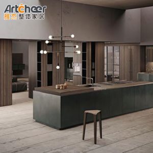 L Shape Island Design Modular Kitchen Cabinets Functional