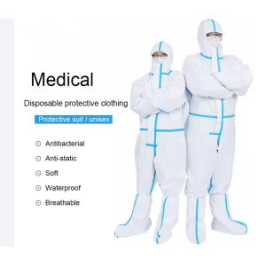 Anti Virus L 165cm White Disposable Overalls