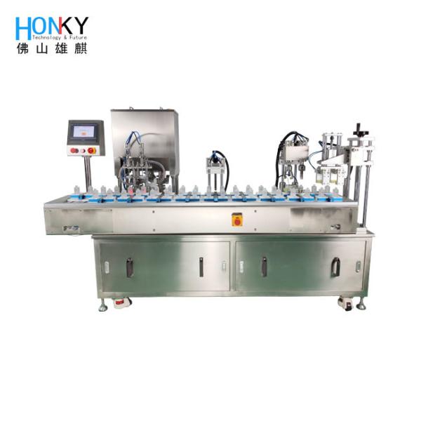 Automatic BB Cream Paste Filling Capping Machine With Double Ceramic Piston Pump