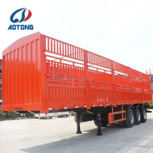 3 Axles Animal Or Cargo Transport Fence Type Truck Trailers