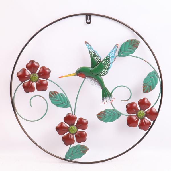 Handmade Home Wall Hanging Decor Round Frame Owl, Flamingo, Bird.