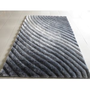 3D Polyester Silk Shaggy Carpet & Rug(3228) Wave Shaggy Gradient colors colorful