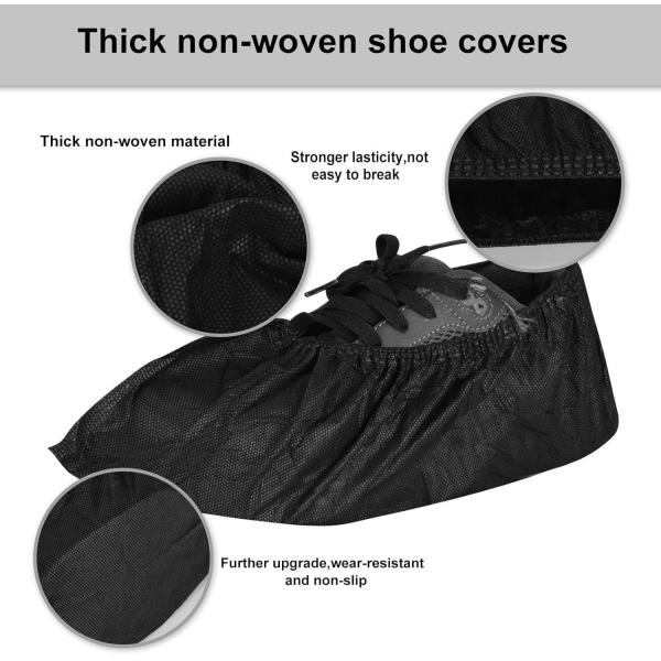 Quality Black Non-Woven Fabric Breathable PE Cloth Slip Resistant Disposable Boot Shoes Cover wholesale