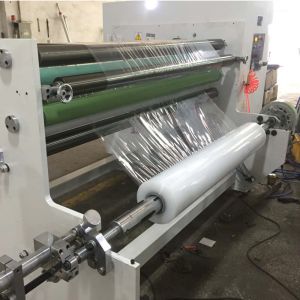 Dual Shaft Jumbo Roll Slitting Machine Paper Turret Adhesive Tape Rewinder